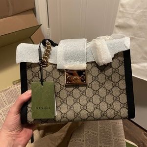 SOLD Gucci Padlock small GG shoulder bag
